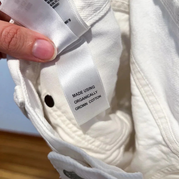 AGOLDE White Denim 90s Straight Leg High Waist Classic Button Fly Jeans 26 - Picture 12 of 12